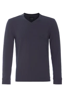 T-SHIRT V-AUSSCHNITT LANGARM